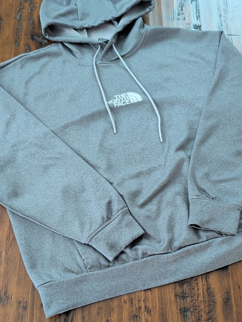 The North Face Heather Gray Hooded Pullover Sweatshirt Size M